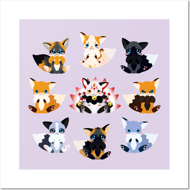 A the foxes Wall Art by Kirion